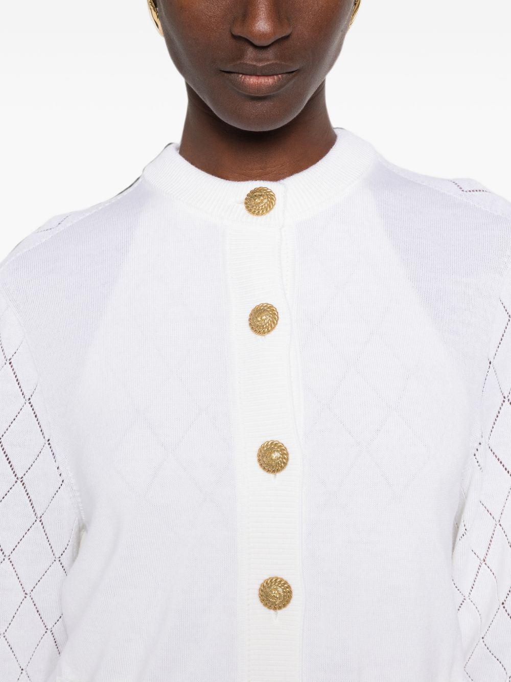 [Balmain] Cardigan FW26 HF1KN085KJ990FA