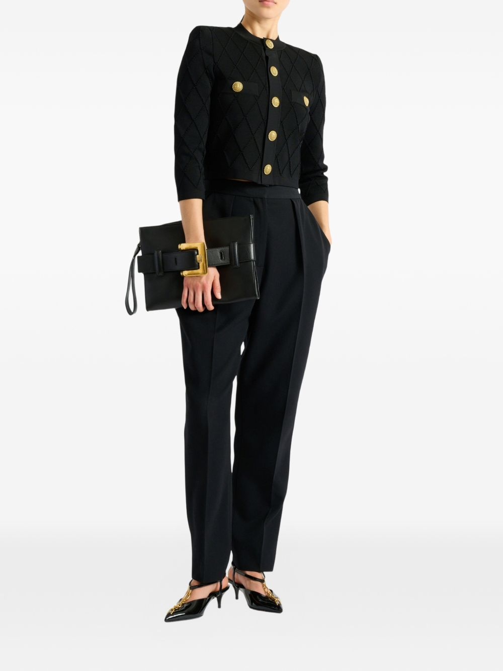 [Balmain] Cardigan FW26 HF1KL612KK200PA