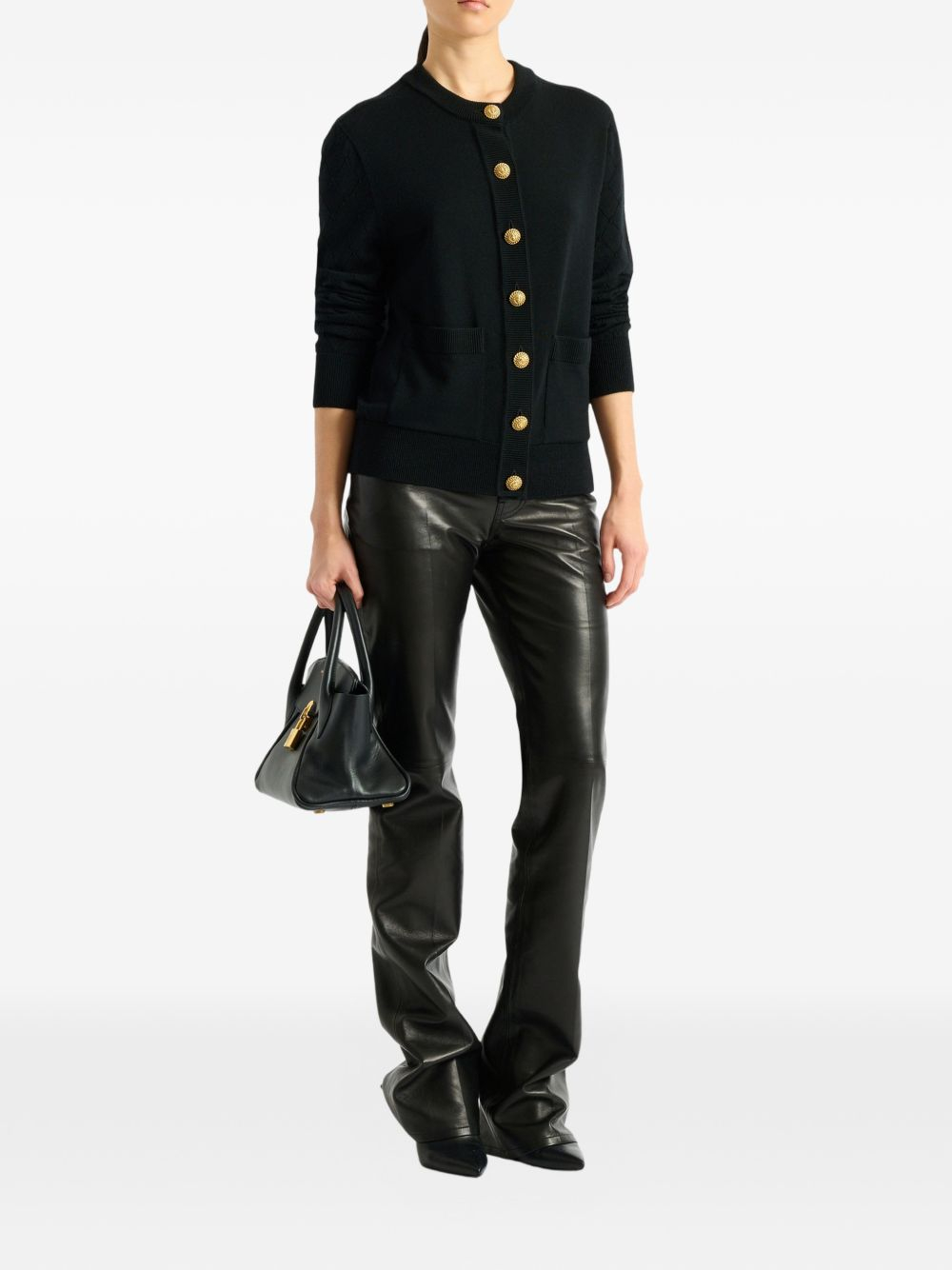 [Balmain] Cardigan FW26 HF1KN085KJ990PA