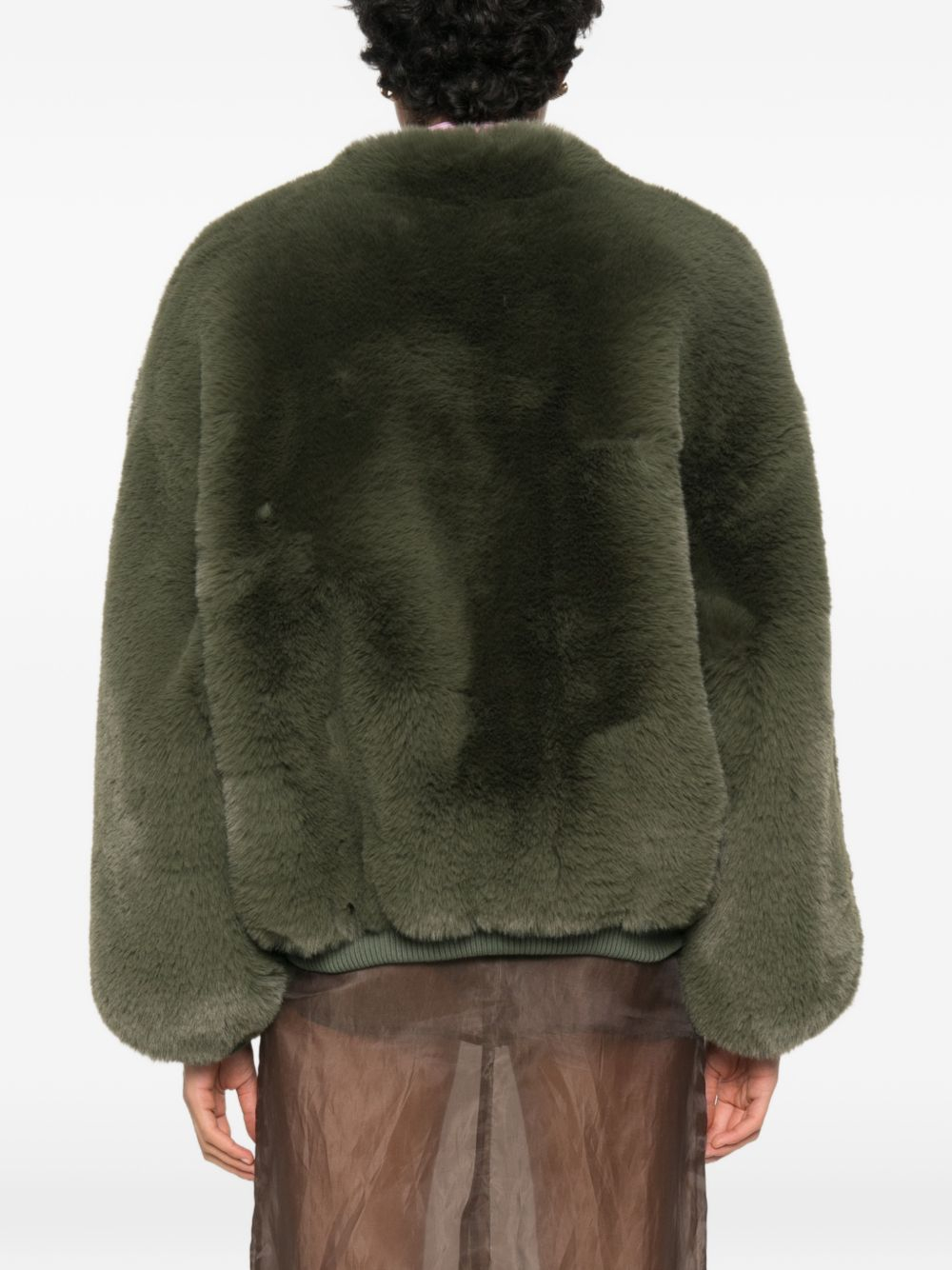 [THE FRANKIE SHOP] Fur Jacket FW26 JAFS22738407MOSSGREEN