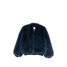 [THE FRANKIE SHOP] Fur Jacket FW26 JAFS22739304NAVY