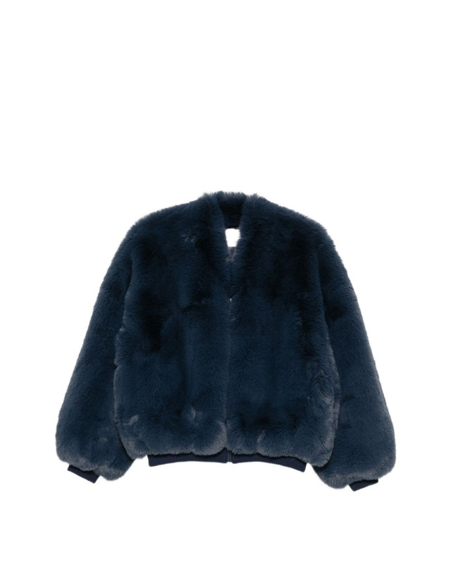 [THE FRANKIE SHOP] Fur Jacket FW26 JAFS22739304NAVY
