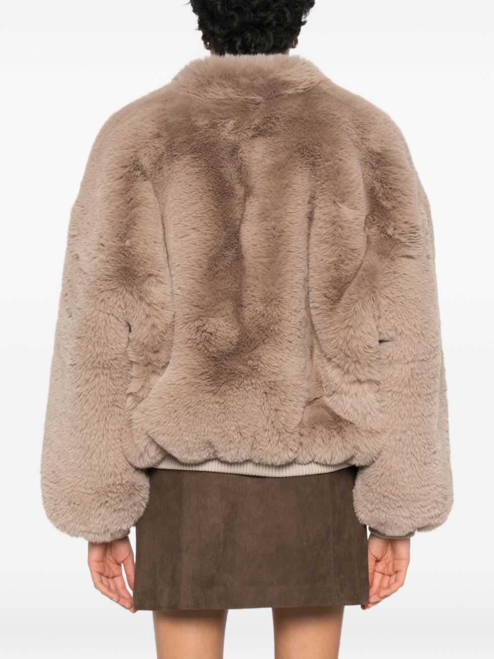 [THE FRANKIE SHOP] Fur Jacket FW26 JAFS22736226LIGHTTAUPE