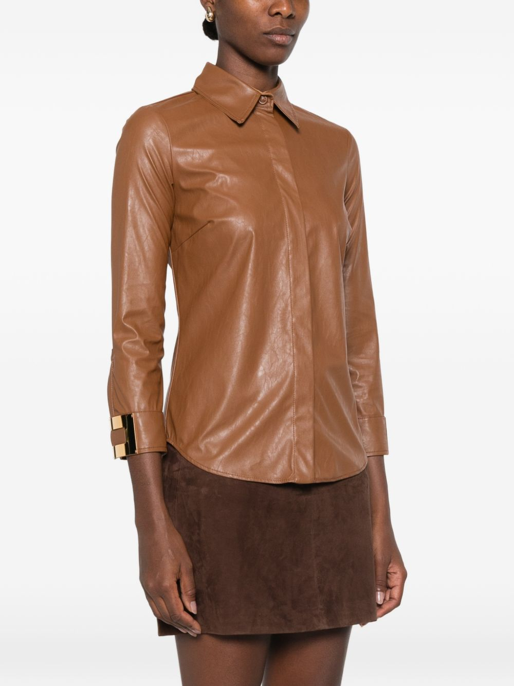 [ELISABETTA FRANCHI] Leather Jacket FW26 CA19566E2FK3