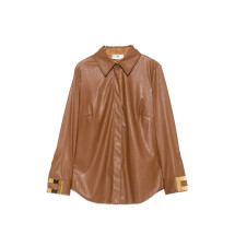 [ELISABETTA FRANCHI] Leather Jacket FW26 CA19566E2FK3