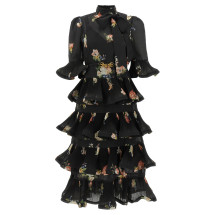 [Zimmermann] Long sleeve dress FW26 5509DF26RBLBPR