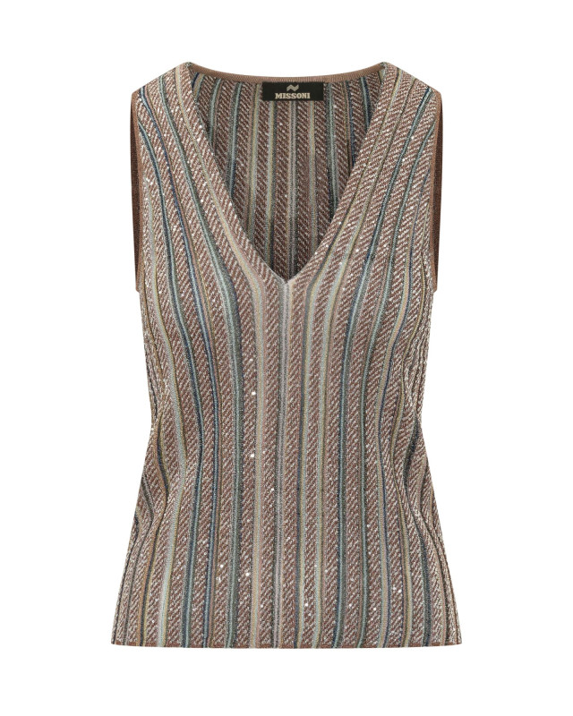 [MISSONI] Tank top FW26 DS26WK0CBK01KQ SMSPE