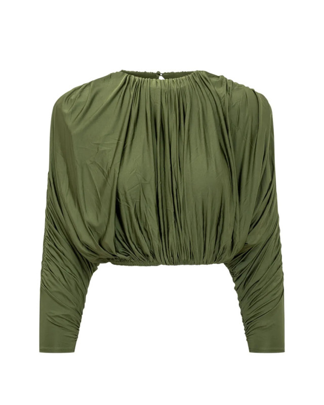 [SELF PORTRAIT] Shirts Long Sleeve FW26 AW26009TAGGREEN