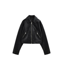 [Anine Bing] Leather Jacket FW26 A-01-12439  BLK81