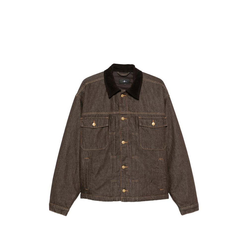 [7 FOR ALL MANKIND] Denim jacket FW26 7TEM0H19 PLEATED JA 3TW