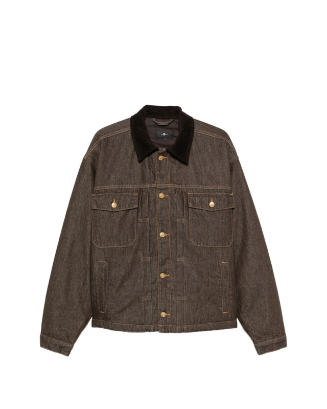 [7 FOR ALL MANKIND] Denim jacket FW26 7TEM0H19 PLEATED JA 3TW