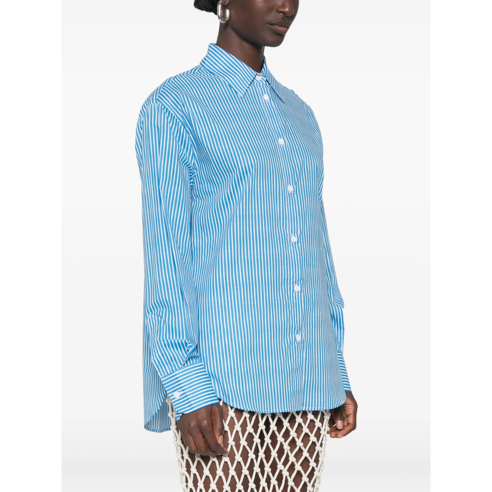 [THE FRANKIE SHOP] Shirts Long Sleeve FW26 PERI COTTON BLUE