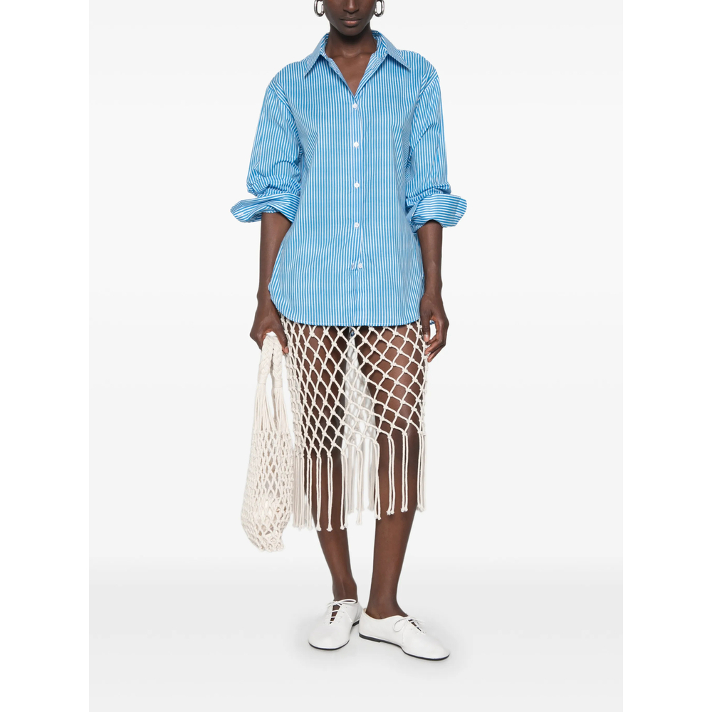 [THE FRANKIE SHOP] Shirts Long Sleeve FW26 PERI COTTON BLUE