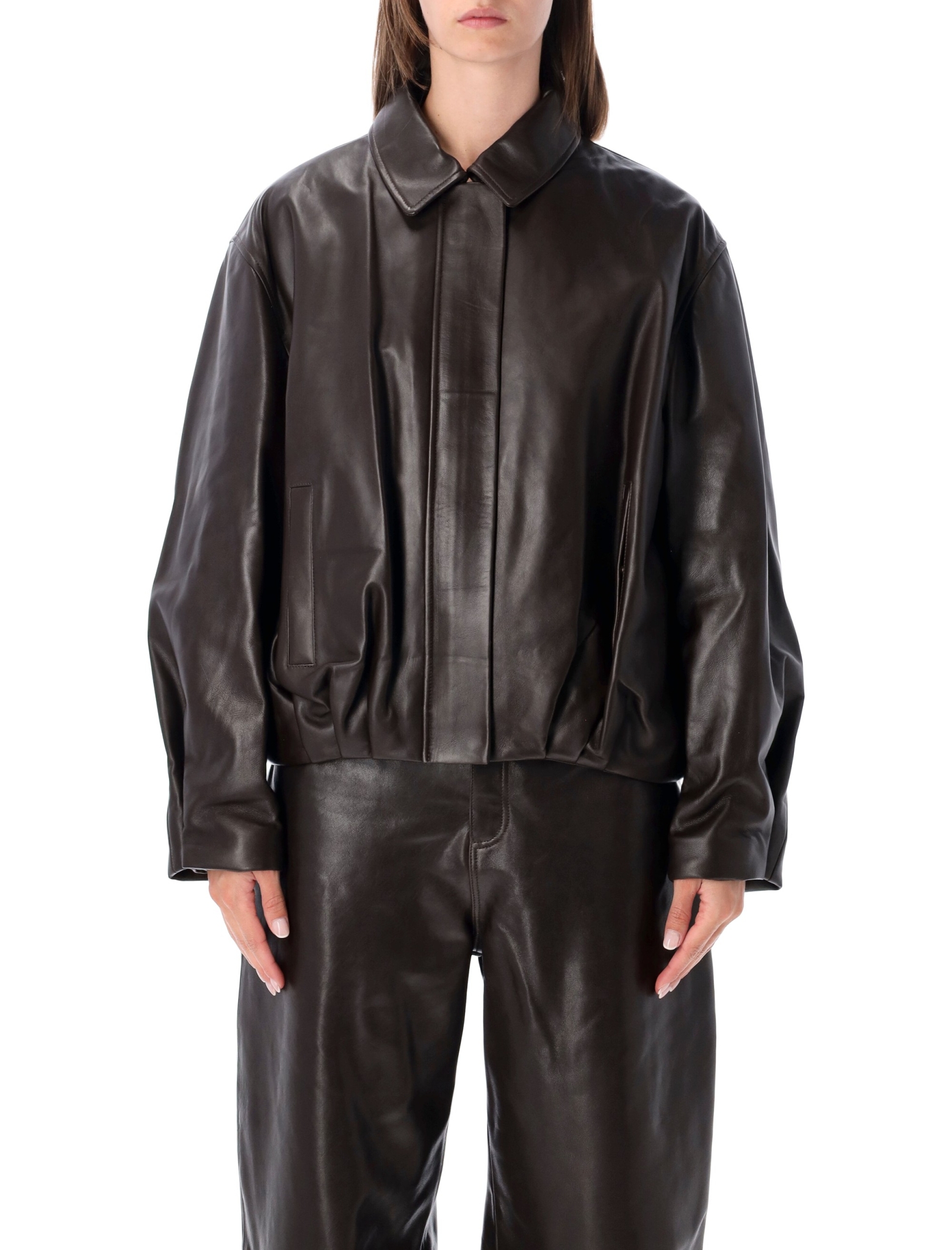 [Arma] Leather Jacket FW26 MELISCOFFEE BEA