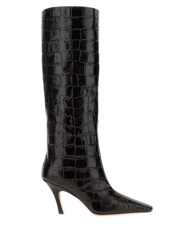 [Amina Muaddi] Boots FW26 MONABOOT80 SHINYCOFFEE
