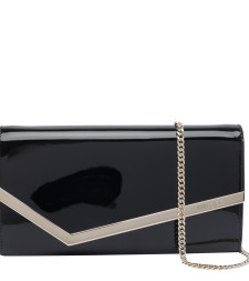 [Jimmy Choo] Clutch bag FW26 EMMIEPATBLACK/LIGHT GOLD