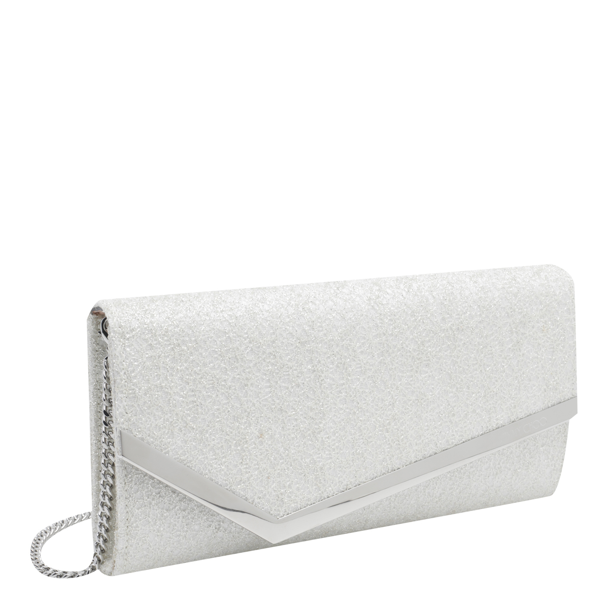 [Jimmy Choo] Clutch bag FW26 EMMIEUBDIVORY/SILVER