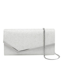 [Jimmy Choo] Clutch bag FW26 EMMIEUBDIVORY/SILVER