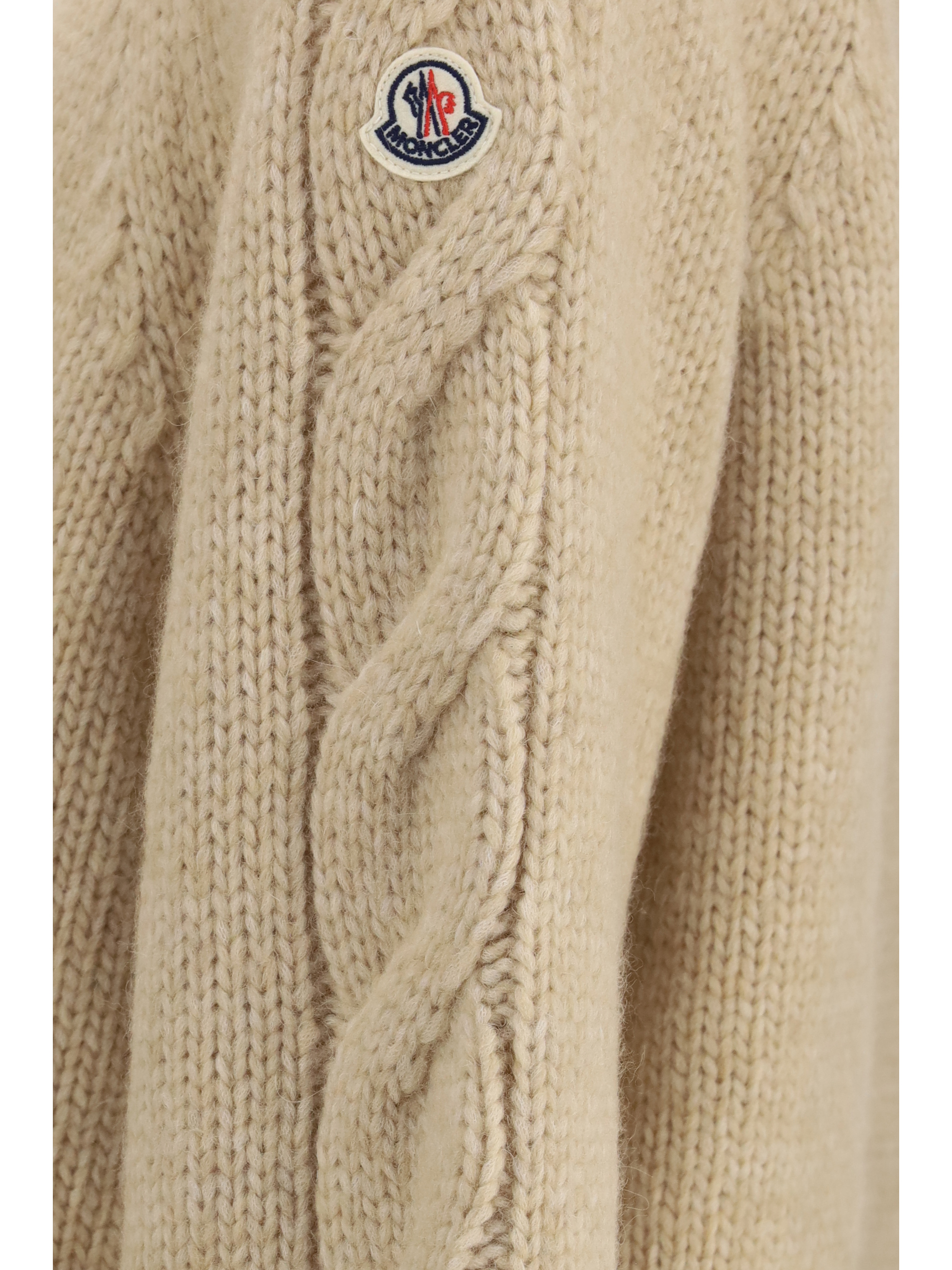Alpaca and wool blend zip Cardigan