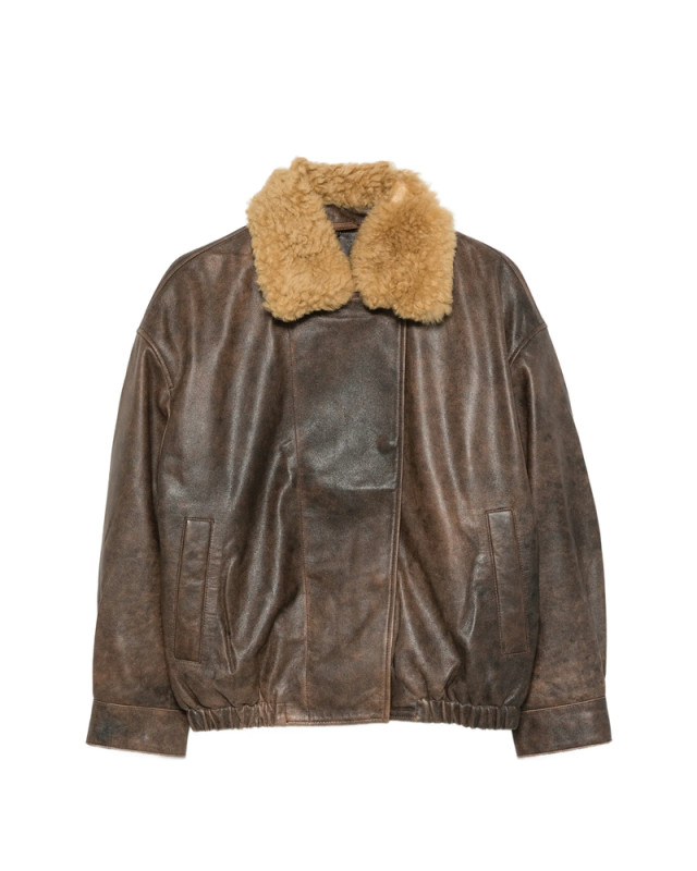 [R13] Leather Jacket FW26 R13WR676 R868A BROWN