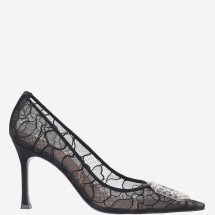 [Amina Muaddi] Pumps FW26 CAMELIALACEPUMP90BLACK