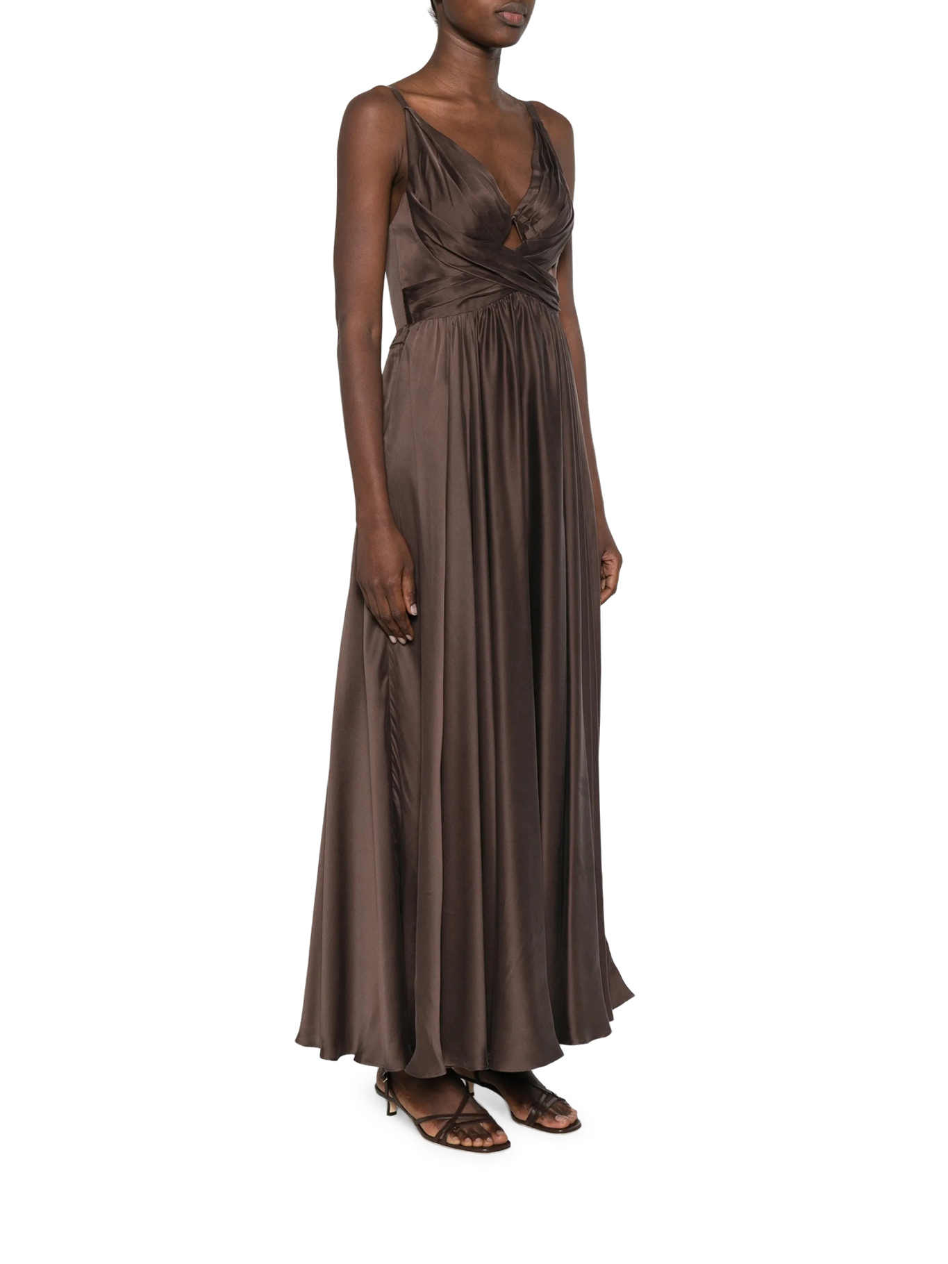 [Zimmermann] Sleeveless dress FW26 5396DF26RBCH BITTER CHOCOLATE