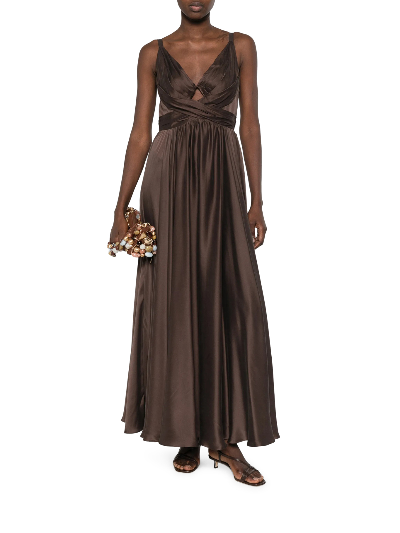 [Zimmermann] Sleeveless dress FW26 5396DF26RBCH BITTER CHOCOLATE