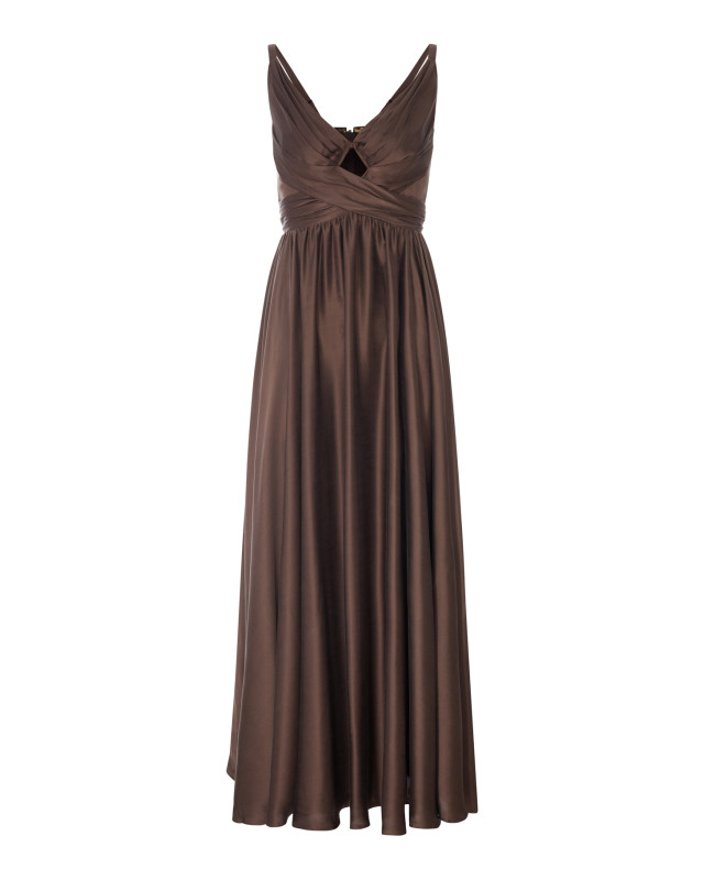 [Zimmermann] Sleeveless dress FW26 5396DF26RBCH BITTER CHOCOLATE