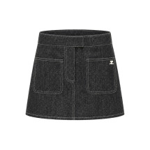 [Courreges] Mini skirt FW26 426DJU437DE00689901 BLACK HERITAGE WHITE