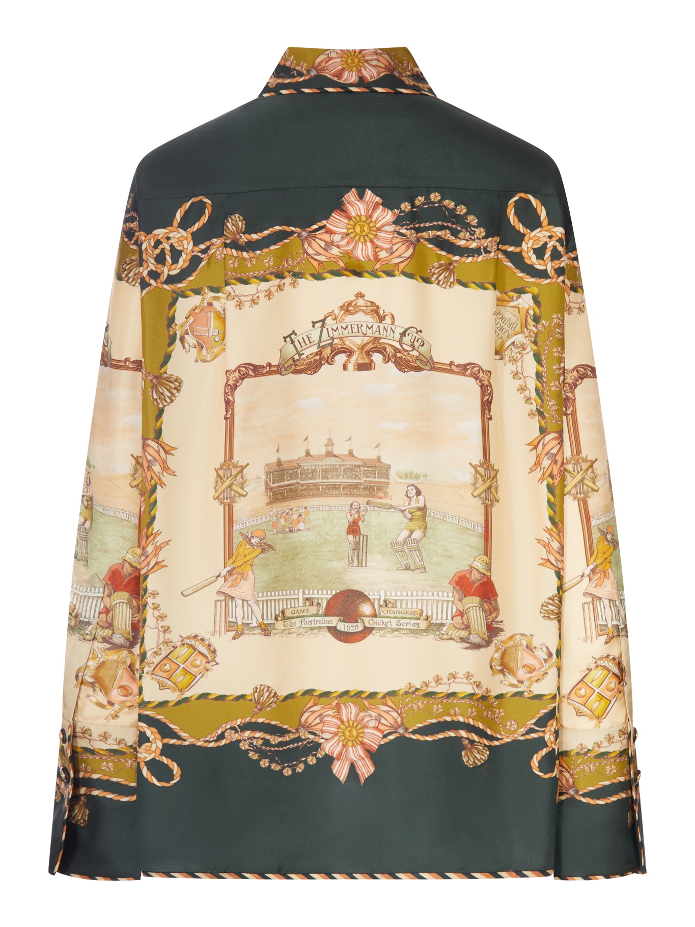 [Zimmermann] Shirts Long Sleeve FW26 0901TF261FSSCF FOREST SCARF