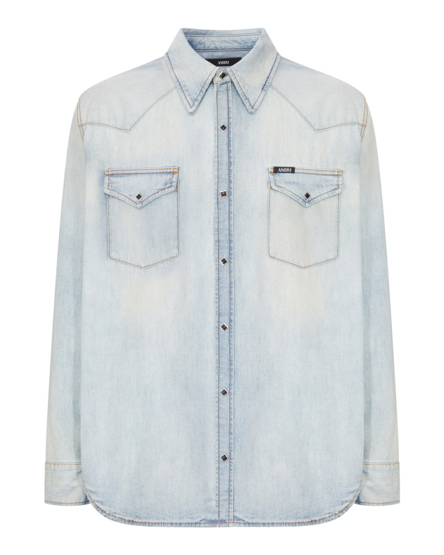 [Amiri] Shirts Long Sleeve FW26 AM426SH047007J SNOW INDIGO