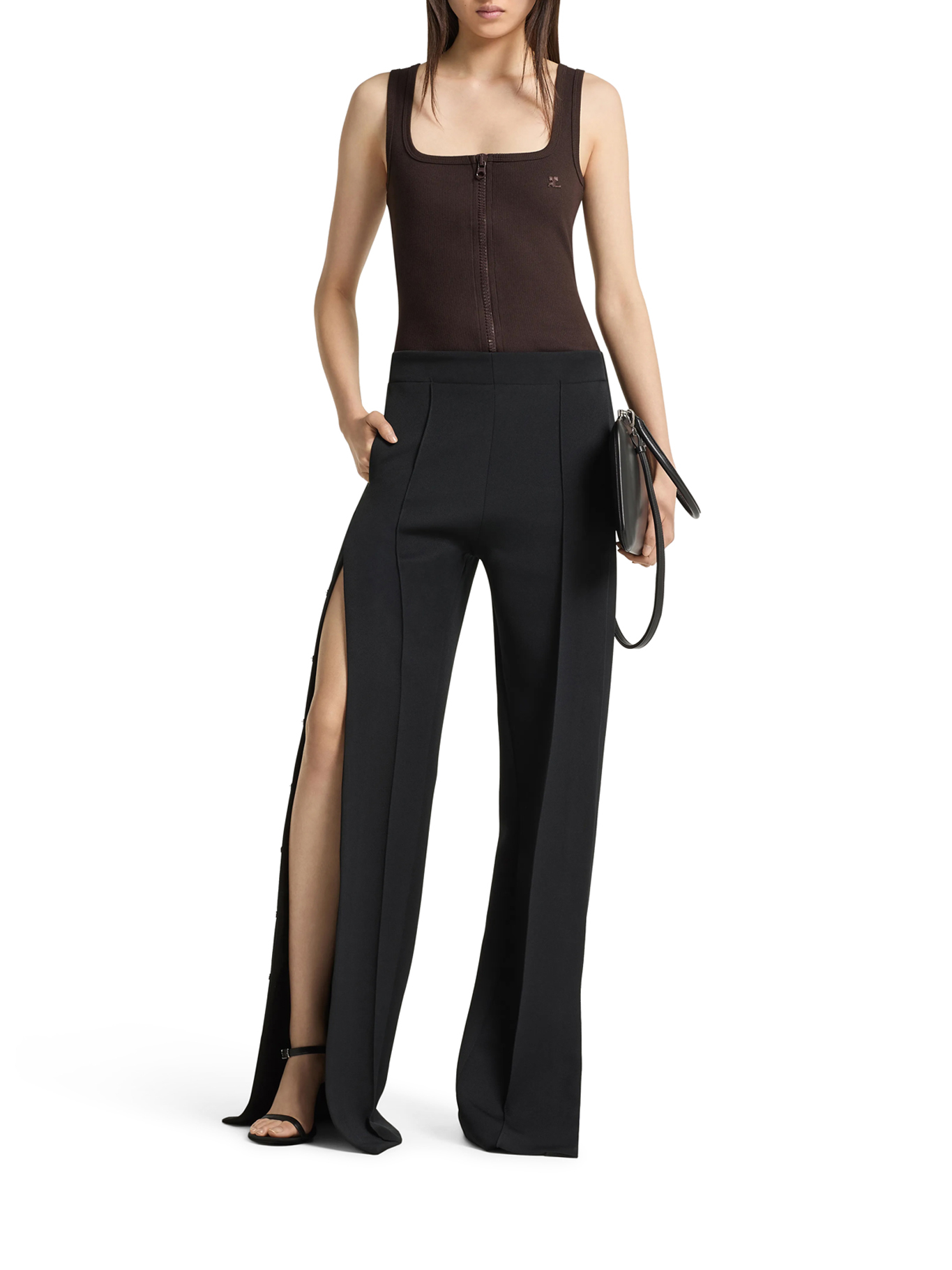 [Courreges] Tank top FW26 426JTS299JS01941983 CHOCOLATE