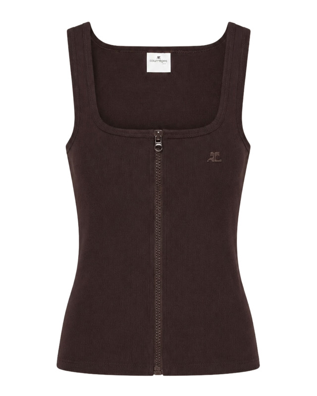 [Courreges] Tank top FW26 426JTS299JS01941983 CHOCOLATE