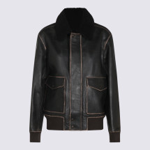[Rag & Bone] Leather Jacket FW26 RV4I26F0MLTBROWN