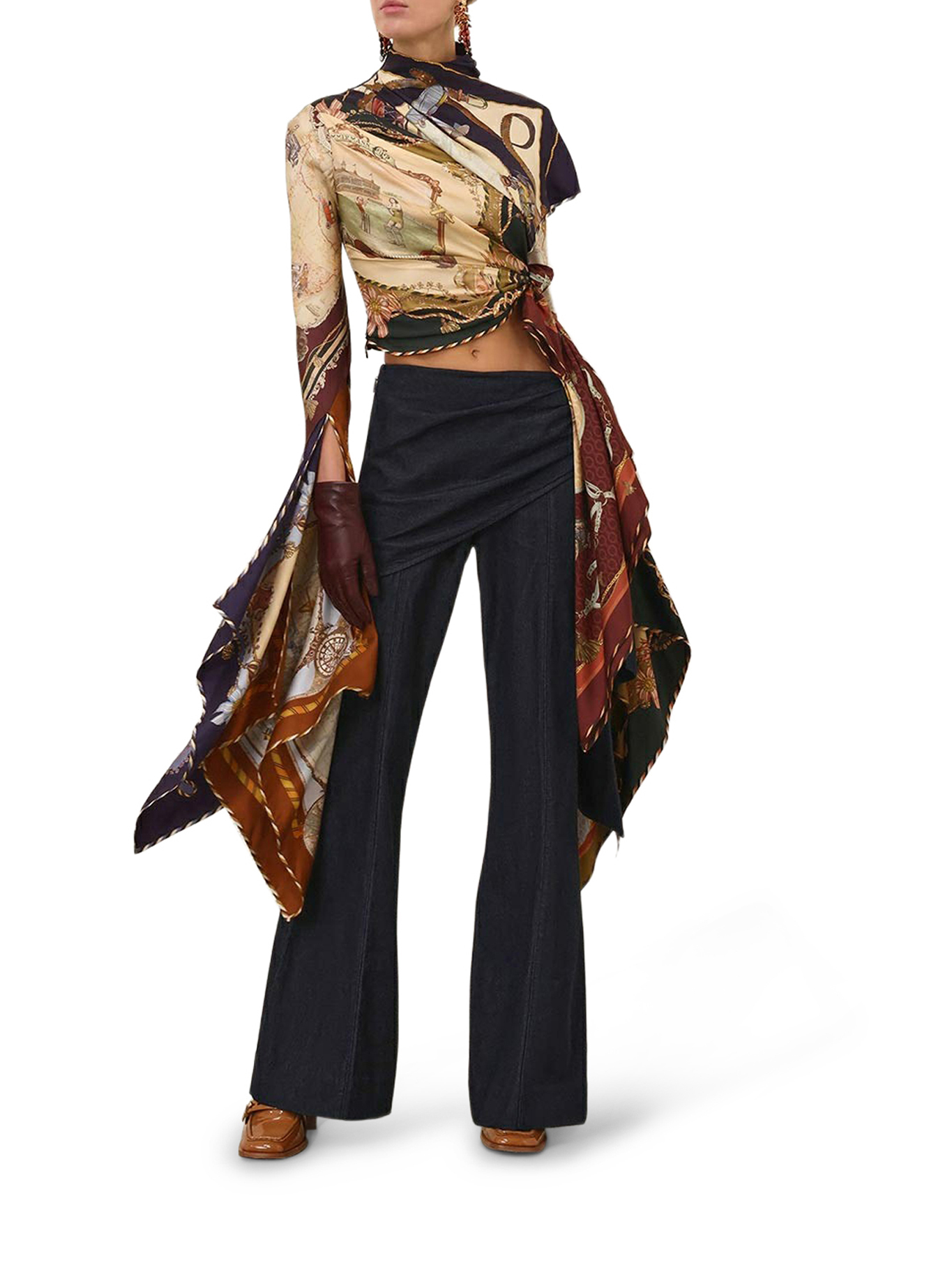 [Zimmermann] Tank top FW26 9695TF261SPLS SPLICED SCARVES