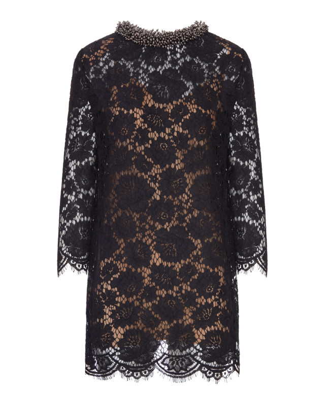 [Self-portrait] Long sleeve dress FW26 AW26045SBBLACK