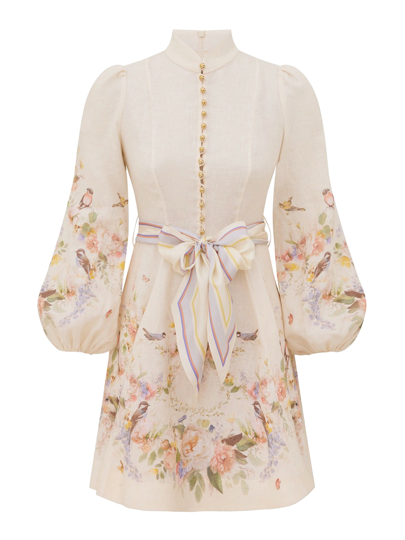 [Zimmermann] Long sleeve dress FW26 9142DF261CRBQ CREAM BOUQUET