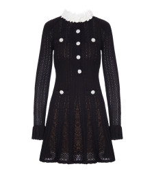 [Self-portrait] Short sleeve dress FW26 AW26100SBBLACK