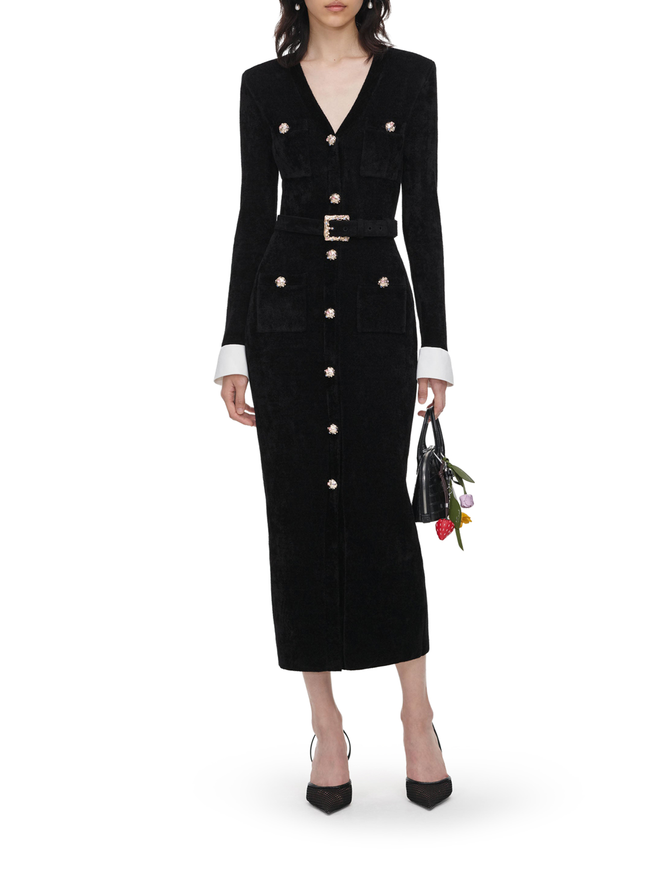[Self-portrait] Long sleeve dress FW26 AW26099MBBLACK