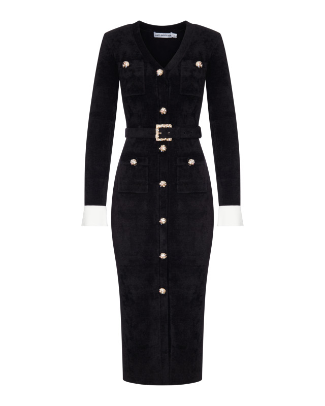 [Self-portrait] Long sleeve dress FW26 AW26099MBBLACK
