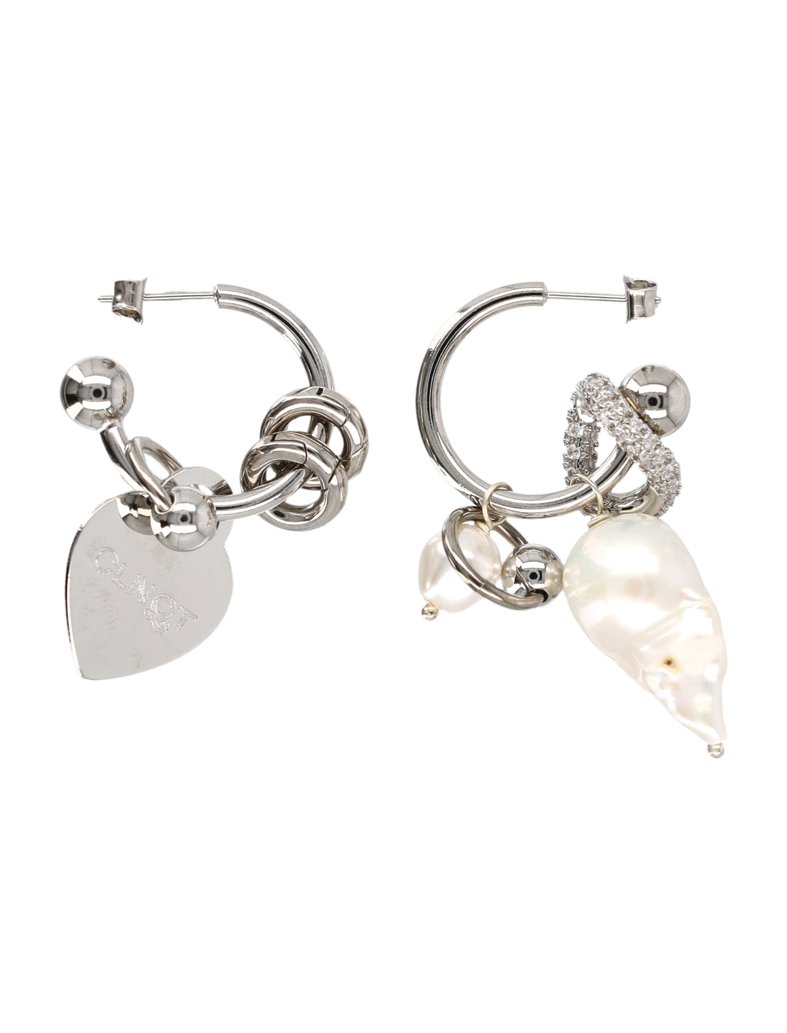 [JUSTINE CLENQUET] Earring FW26 AGINESEARRINGSPALLADIUM