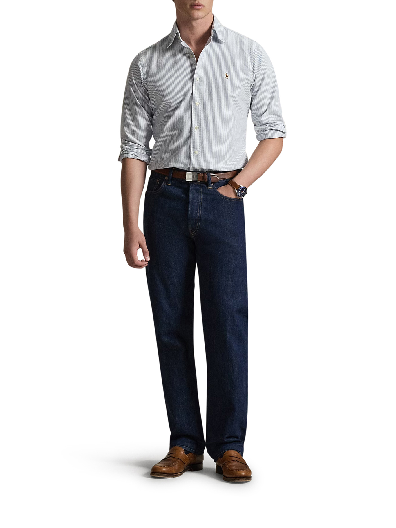 [Polo Ralph Lauren] Shirts Long Sleeve FW26 7107920410042YR0 BLUE/WHITE