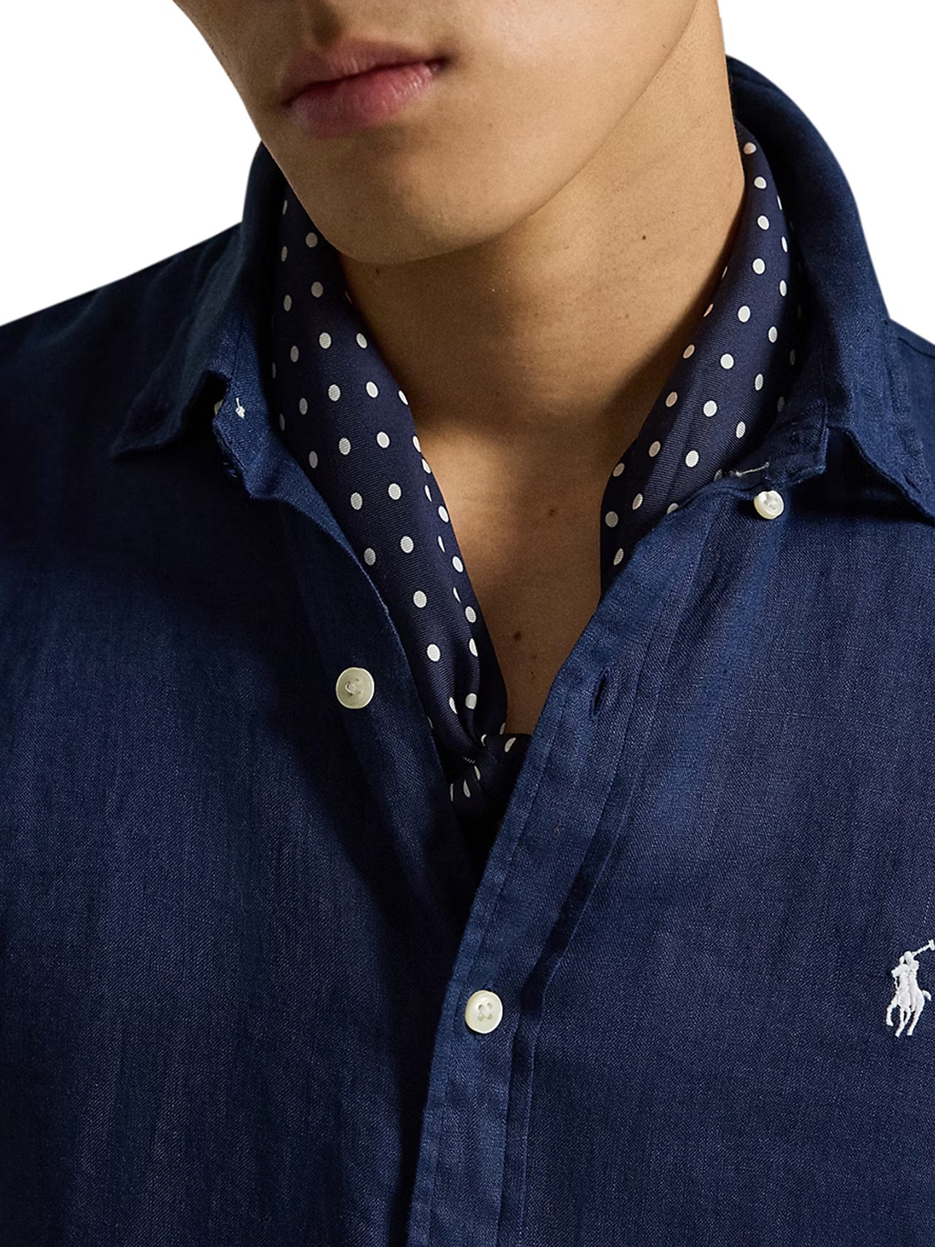[Polo Ralph Lauren] Shirts Long Sleeve FW26 7107722900022WDE RL NAVY