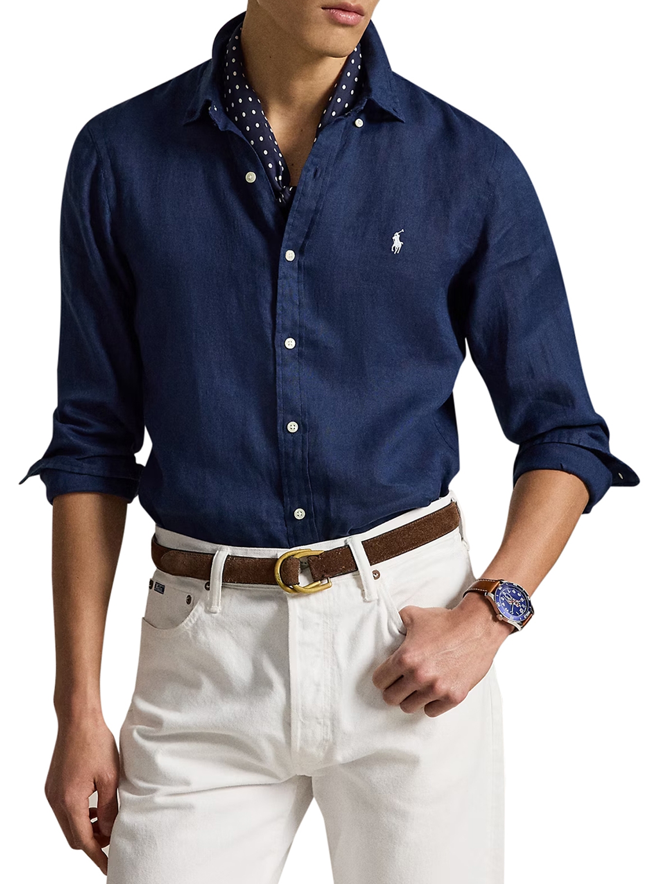 [Polo Ralph Lauren] Shirts Long Sleeve FW26 7107722900022WDE RL NAVY