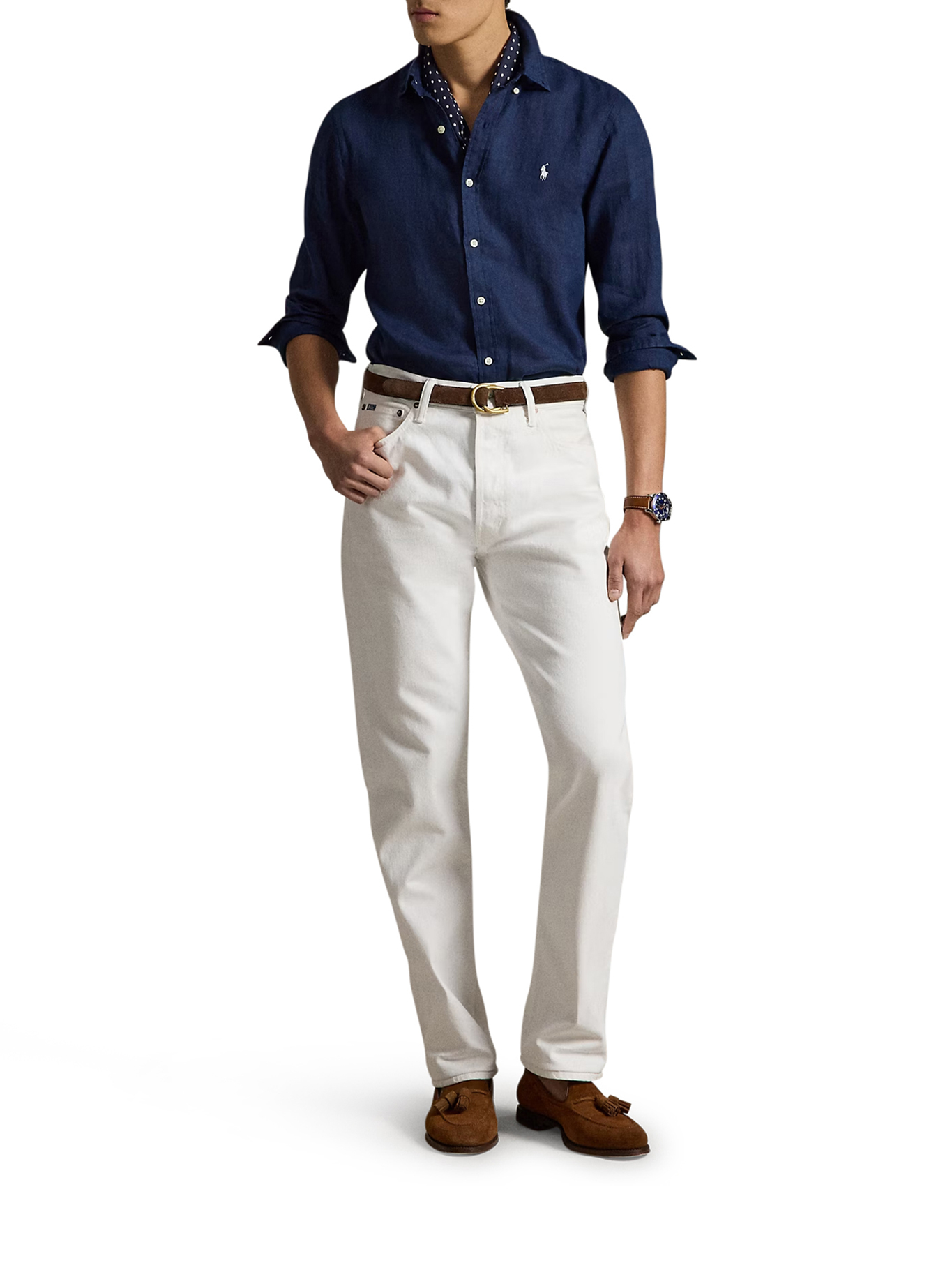 [Polo Ralph Lauren] Shirts Long Sleeve FW26 7107722900022WDE RL NAVY