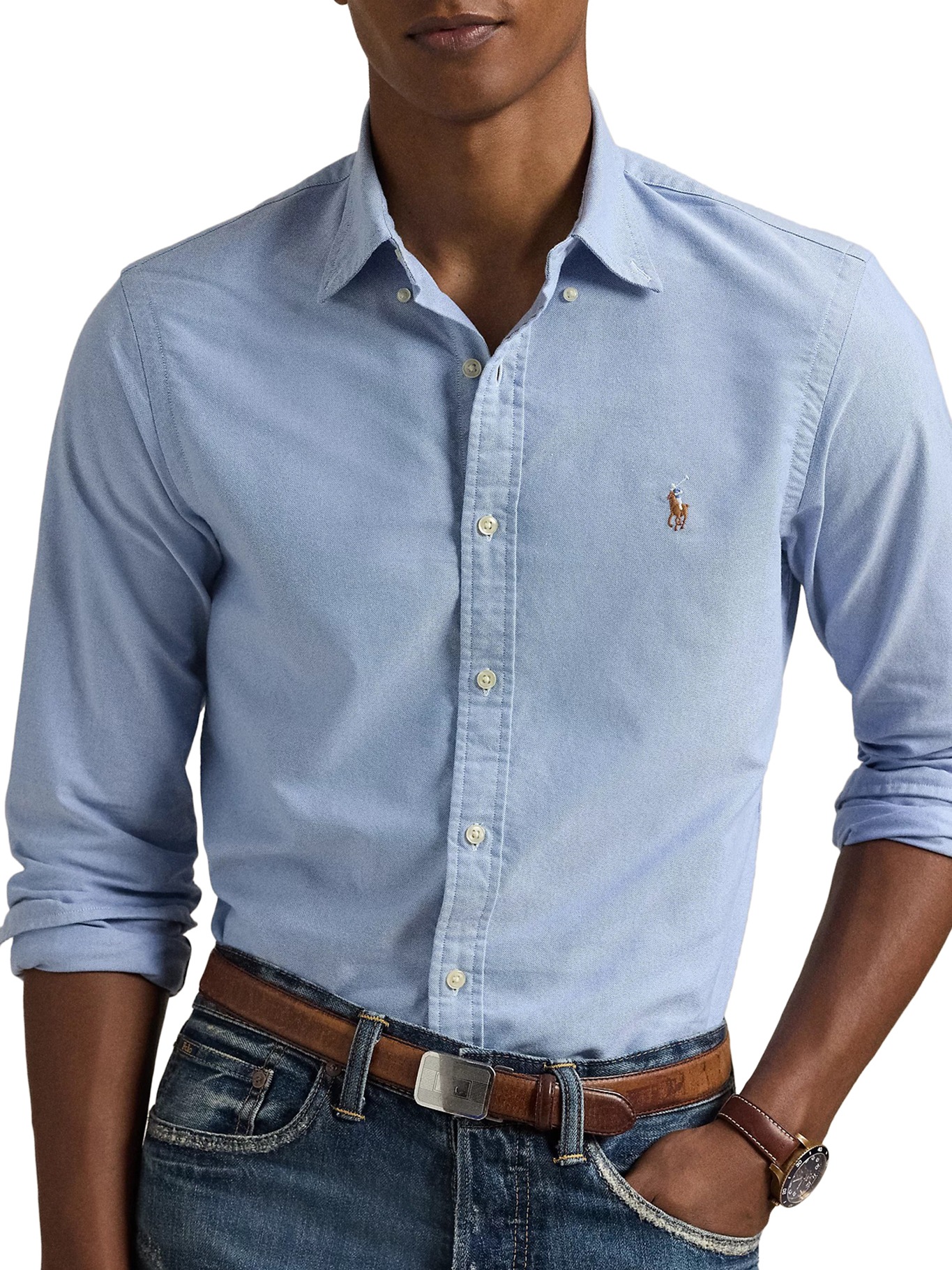 [Polo Ralph Lauren] Shirts Long Sleeve FW26 7107920410022WAX BLUE