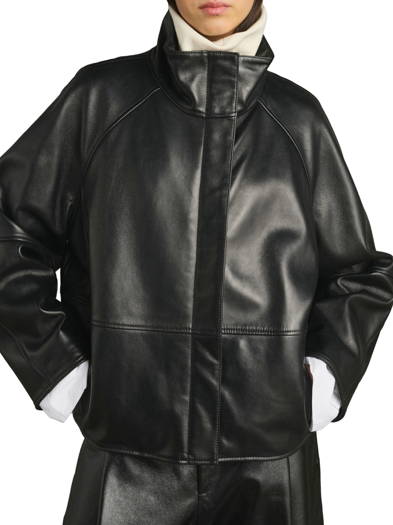 [Soeur] Leather Jacket FW26 BLS0117GAMMANOI0124W NOIR