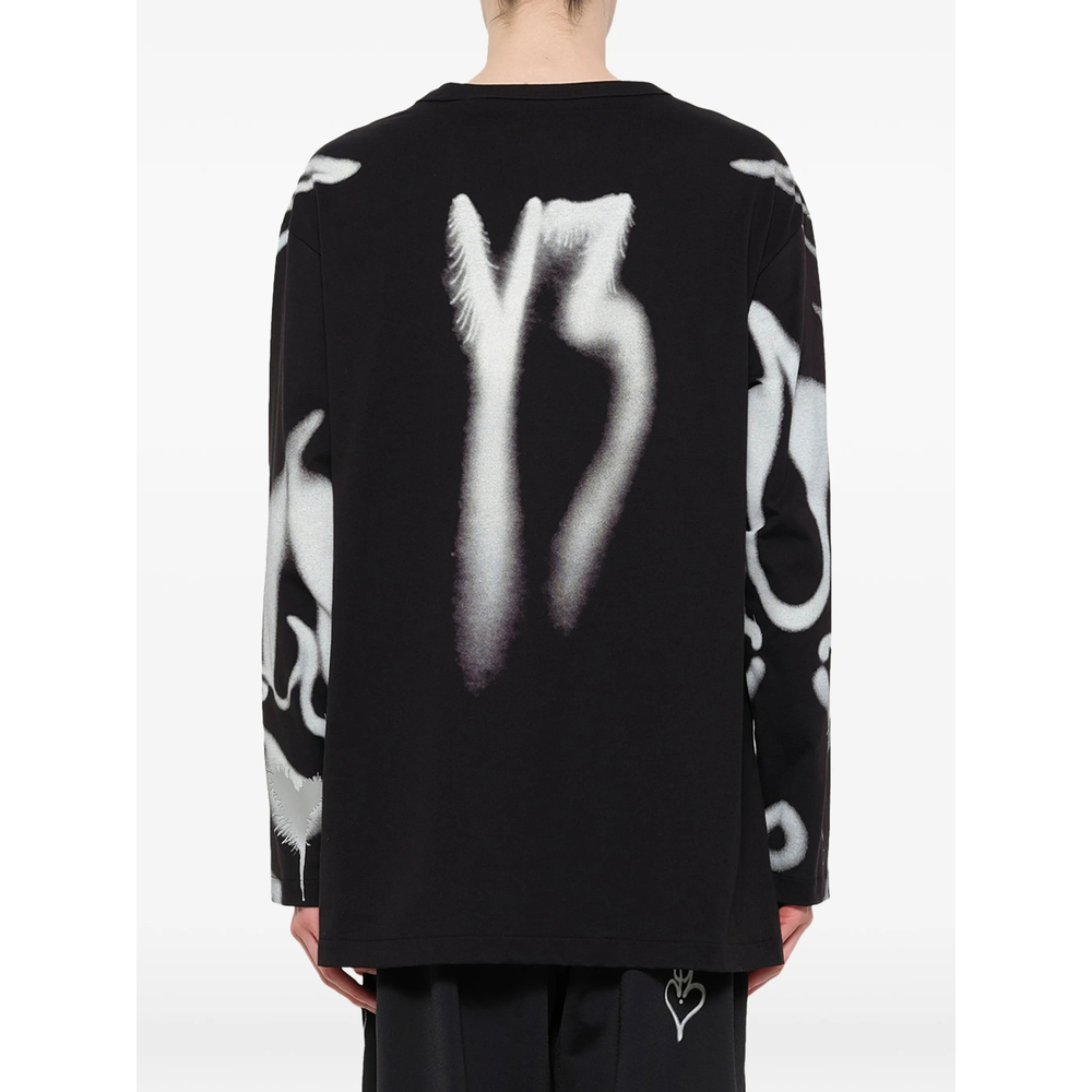 [Y-3] T-shirts Long Sleeve FW26 KQ8582  BLACK