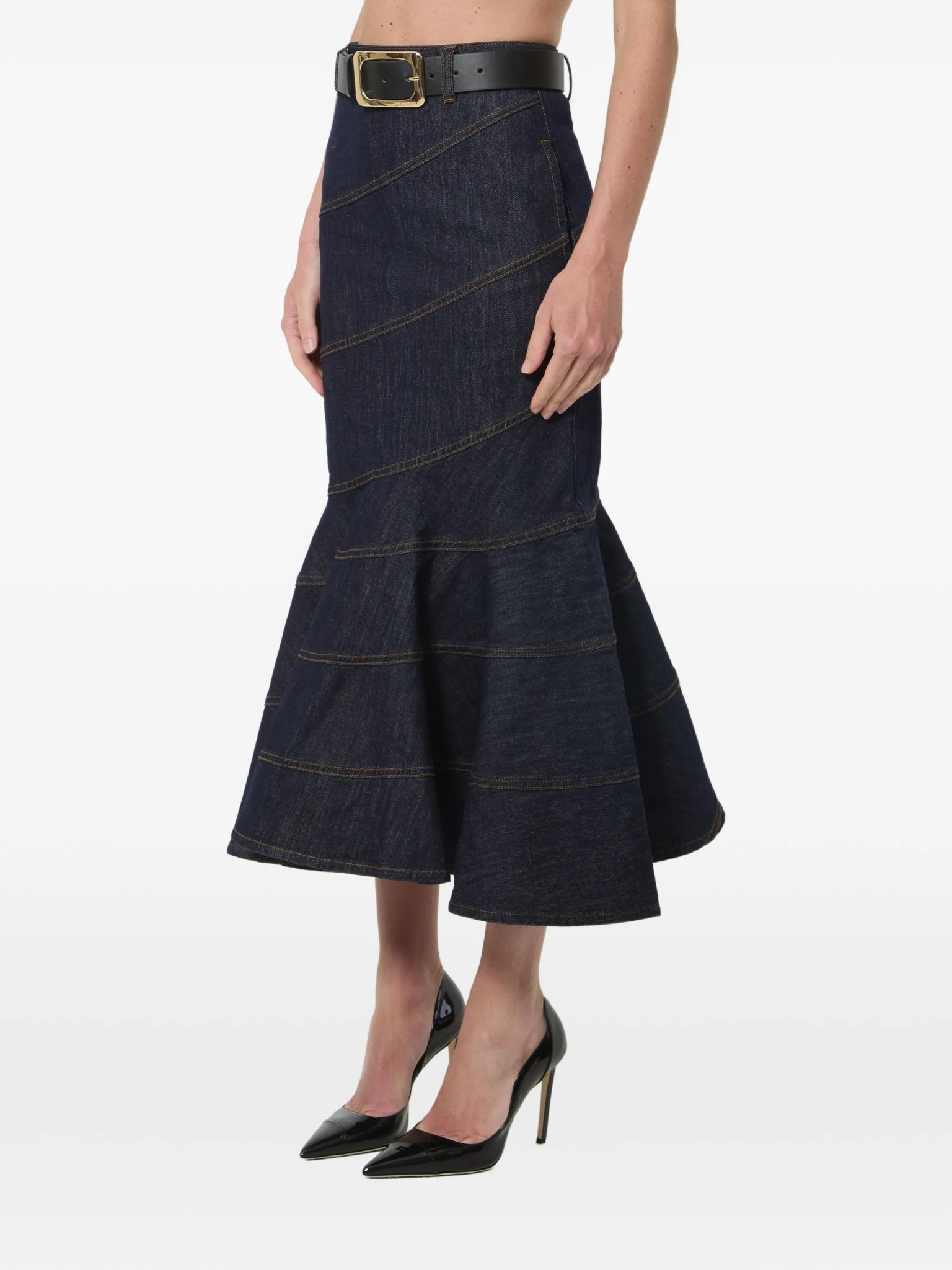 [Self-portrait] Midi skirt FW26 PF26810MSKBL