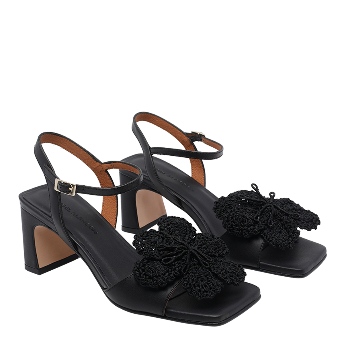 [ANGEL ALARCON] Sandals SS26 26035528QSETA NEGRO